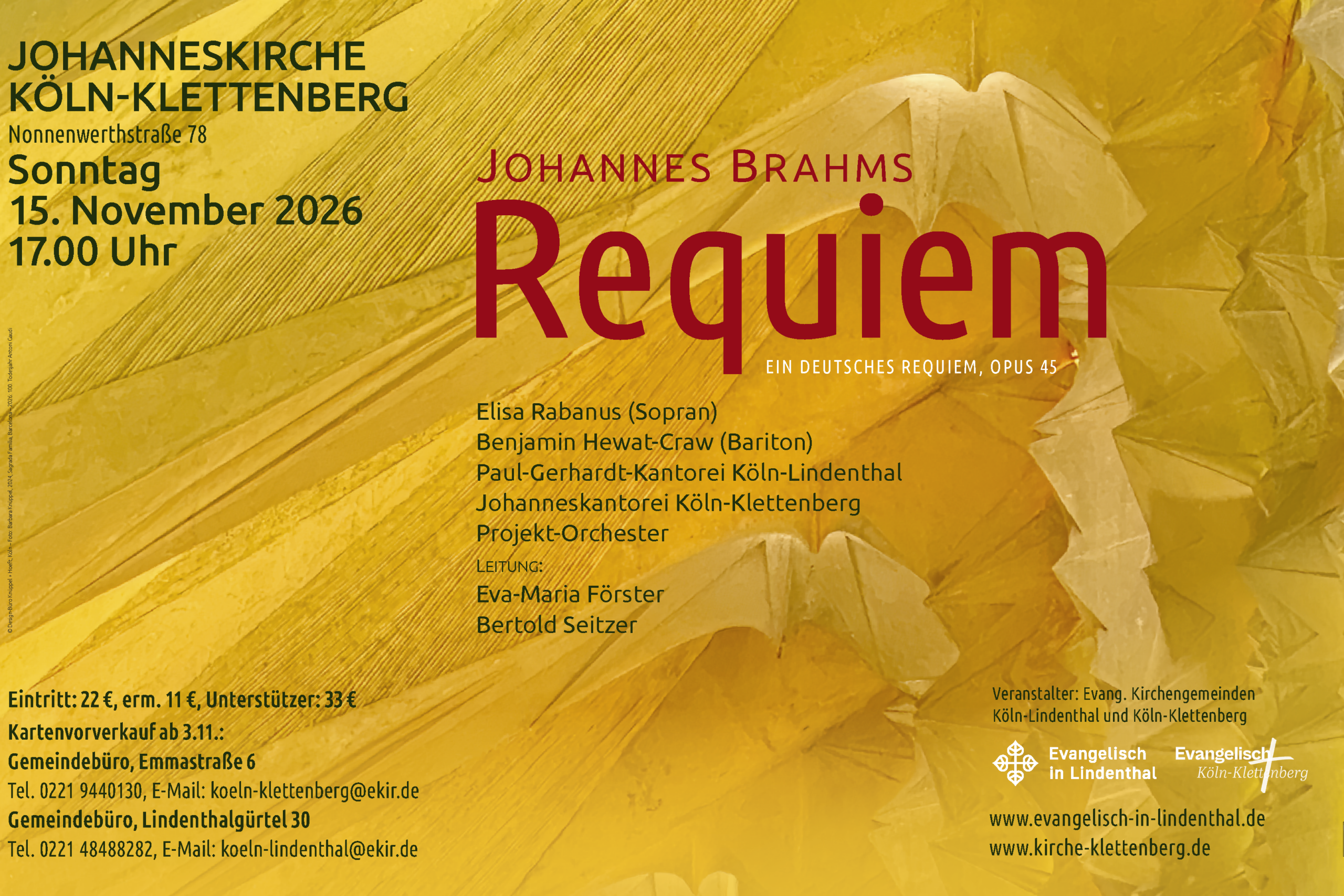 Mehr über den Artikel erfahren Johannes Brahms Requiem